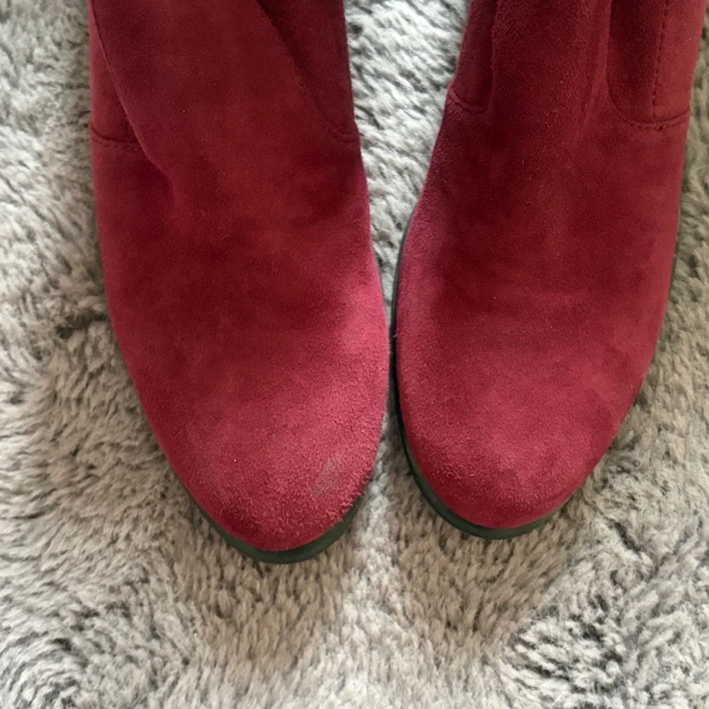 Stuart Weitzman Tieland Over The Knee Heeled Cabernet Suede Boot